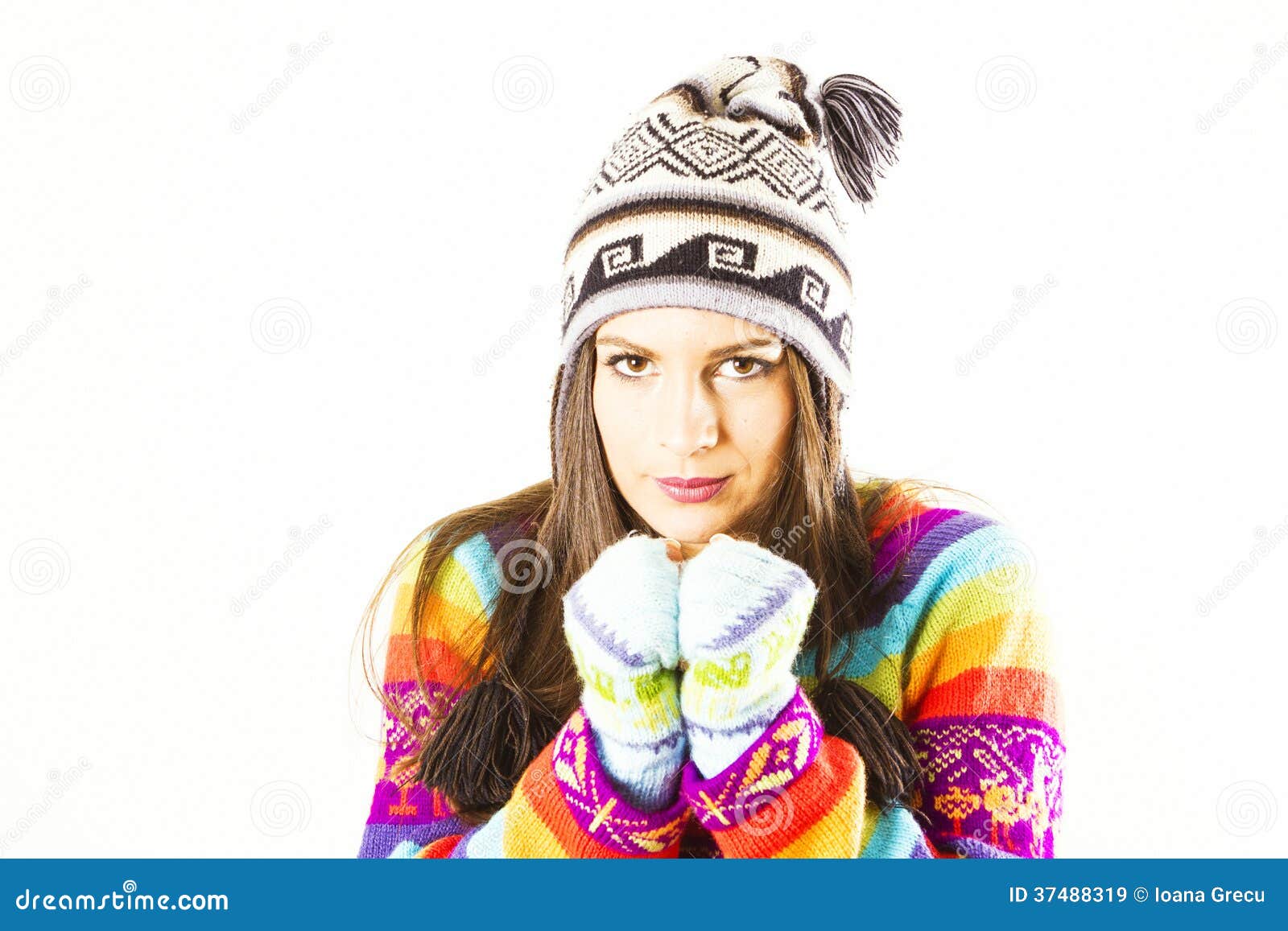 freezing winter woman