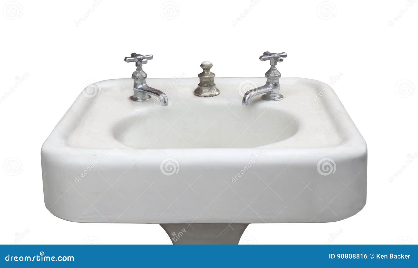 Fregadero Blanco Antiguo Aislado Foto de archivo - Imagen de bathroom