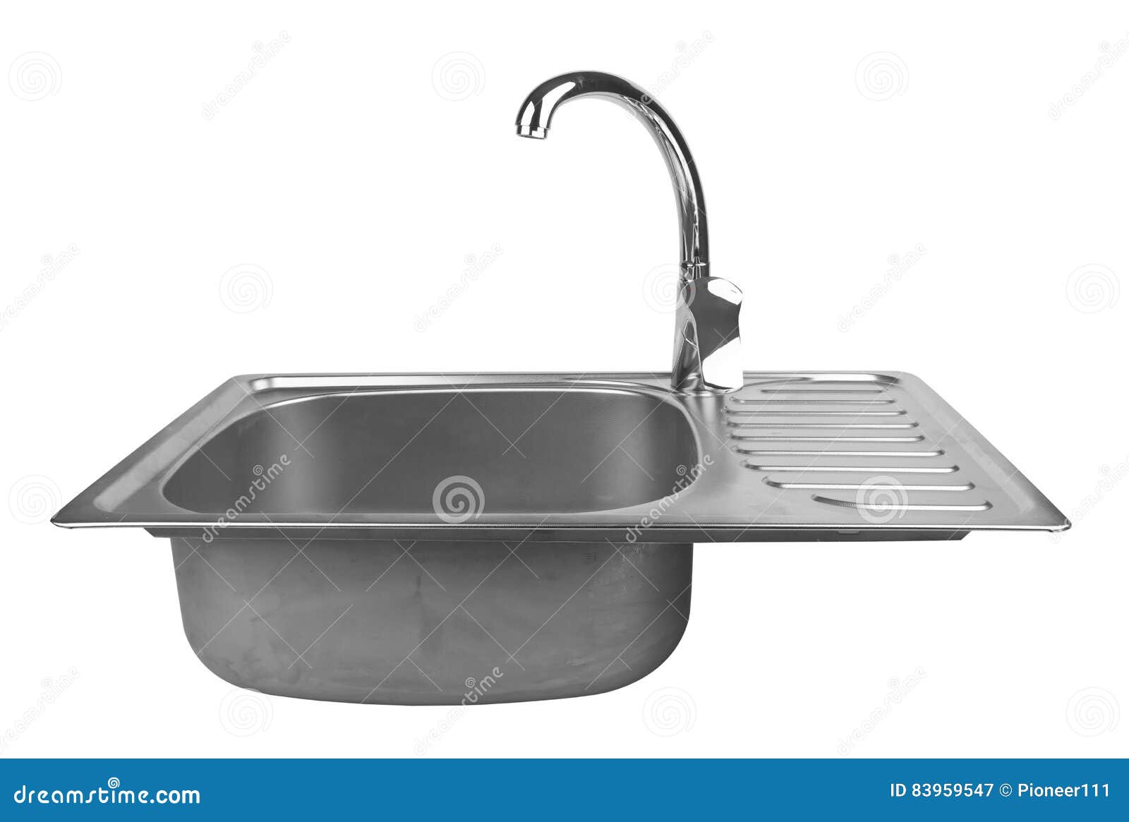 Fregadero De Cocina Con El Golpecito Imagen de archivo - Imagen de