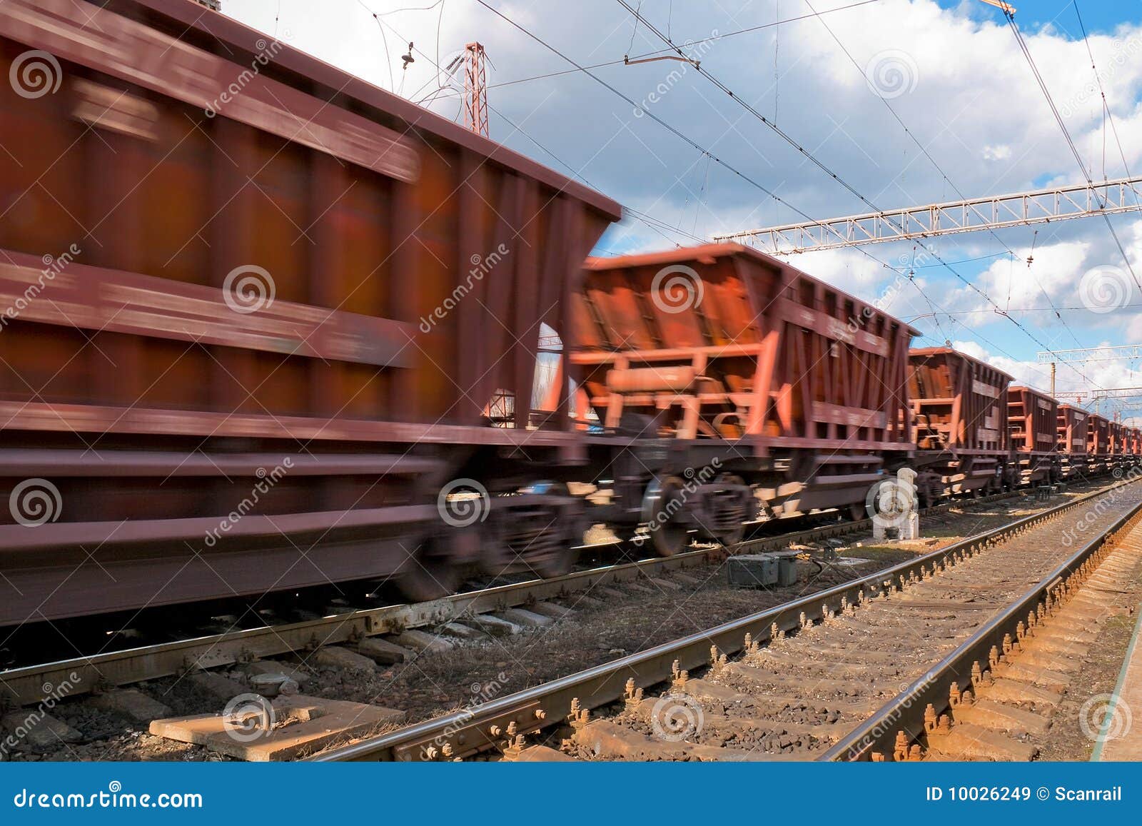 Freight train stock image. Image of close, perspective 10026249