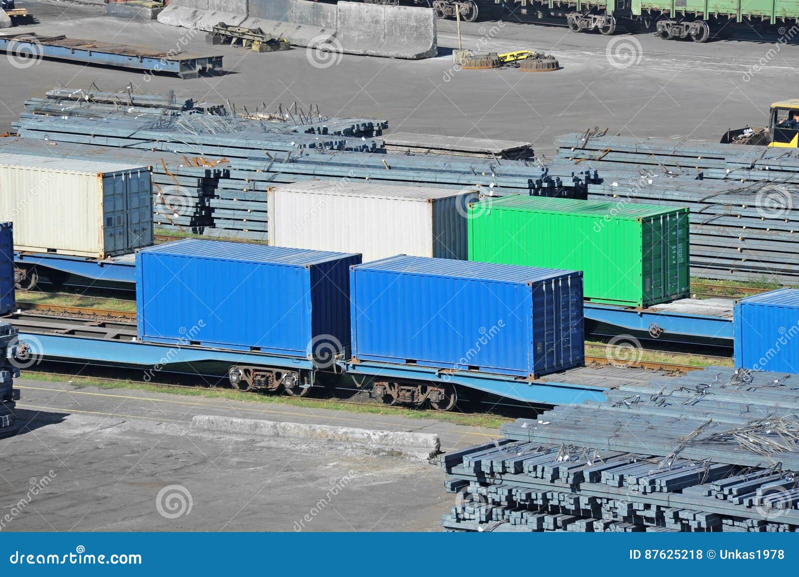Freight Train, Container and Metal Stock Photo Image of machine, port