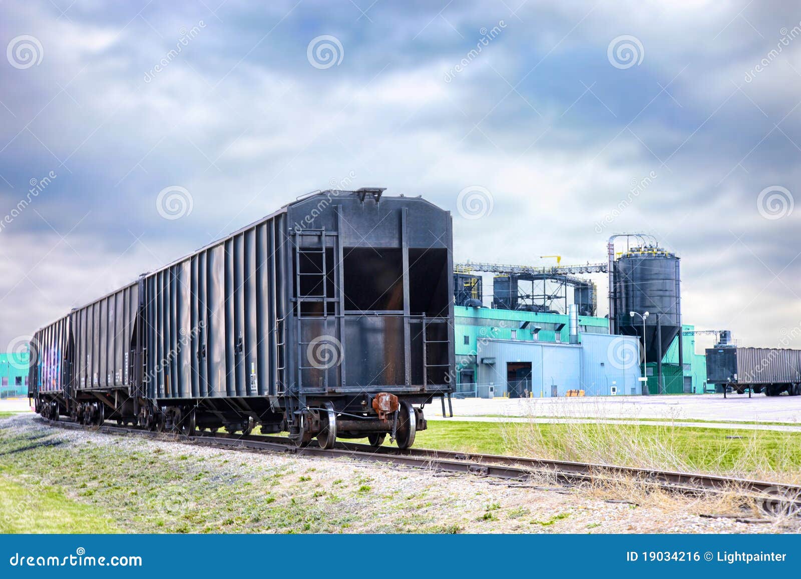 freight train industrial plant