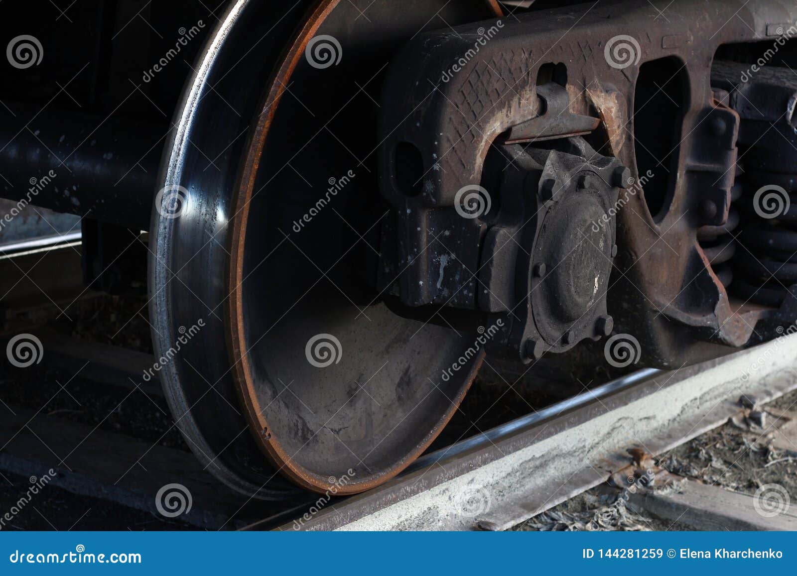 Freight Train Wheels on Rails Stock Image Image of long, passenger
