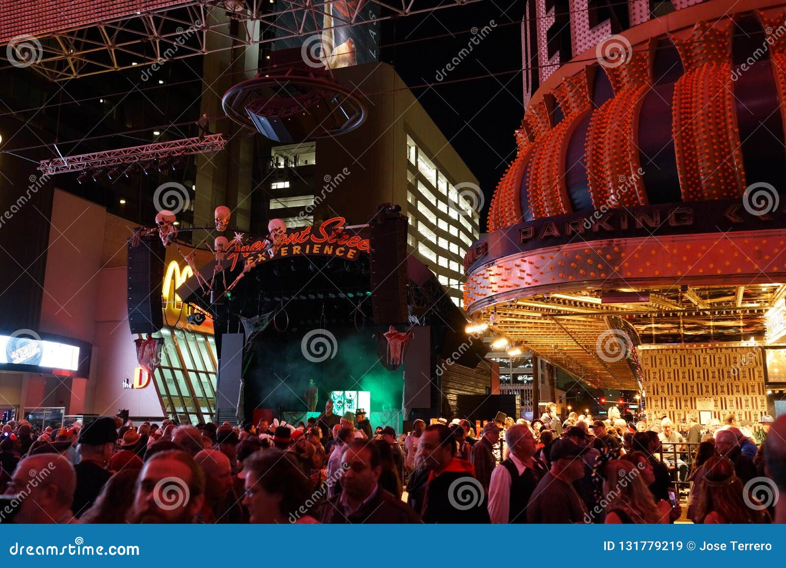 Halloween at the Fremont Street Experience 85 Editorial Stock