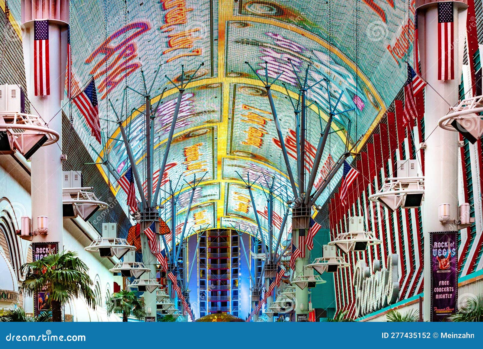 Fremont Street in Las Vegas, Nevada. the Street is the Second Most
