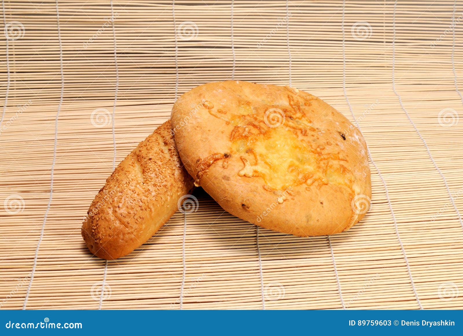 French Baguette and Bread with Cheese Stock Image Image of ingredient