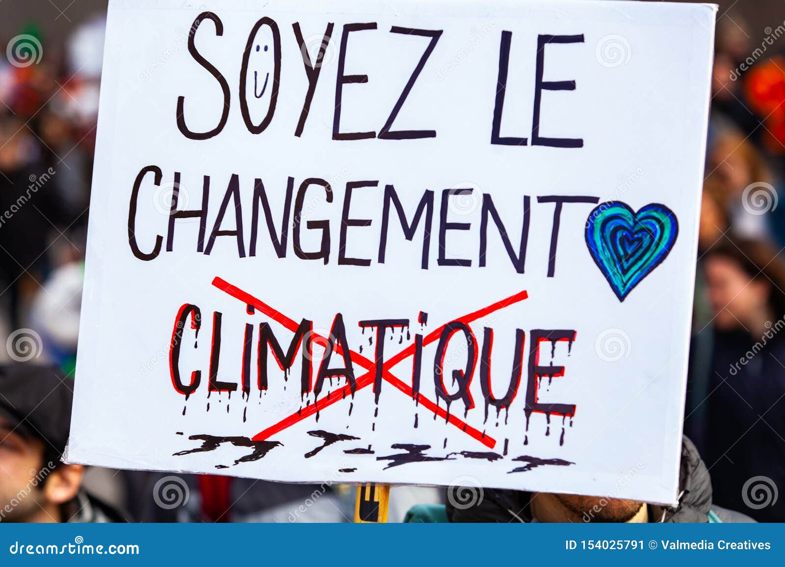 French Banner at Eco Activism March Stock Image - Image of ...