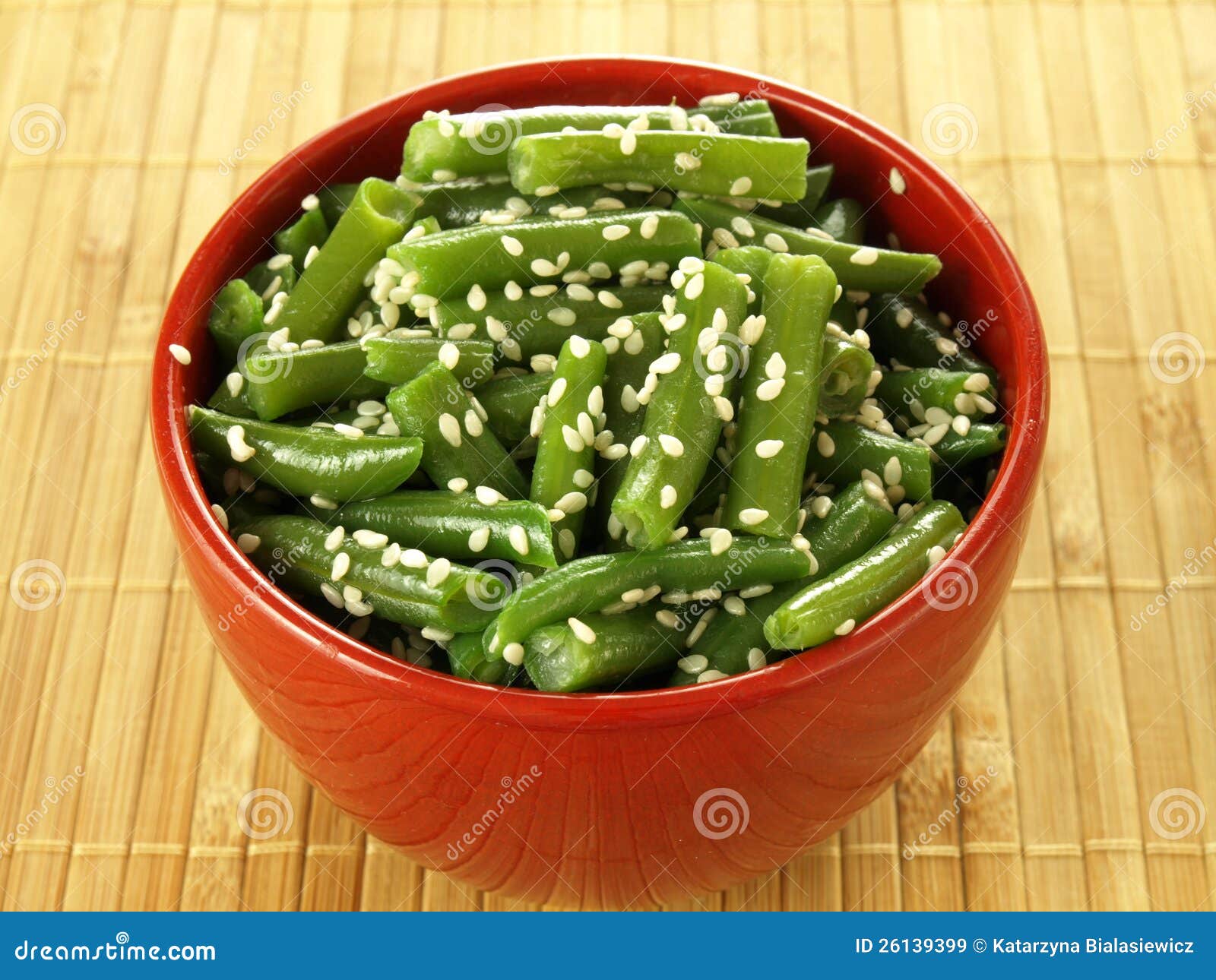 French beans with sesame stock image. Image of pile, delicacy 26139399