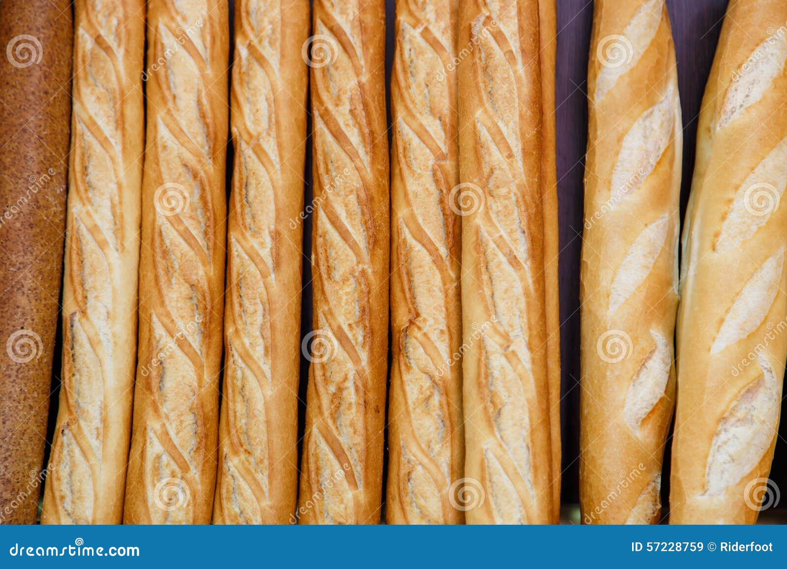 French bread from a bakery stock image. Image of loaf 57228759