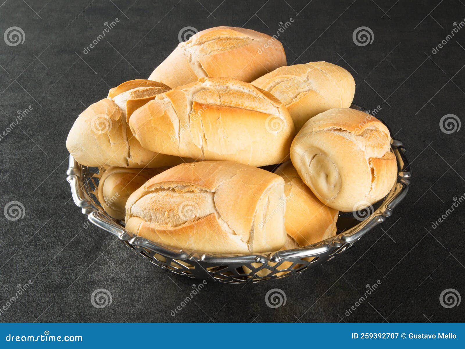 French Bread Basket. Brazilian Traditional Bread Stock Image Image of
