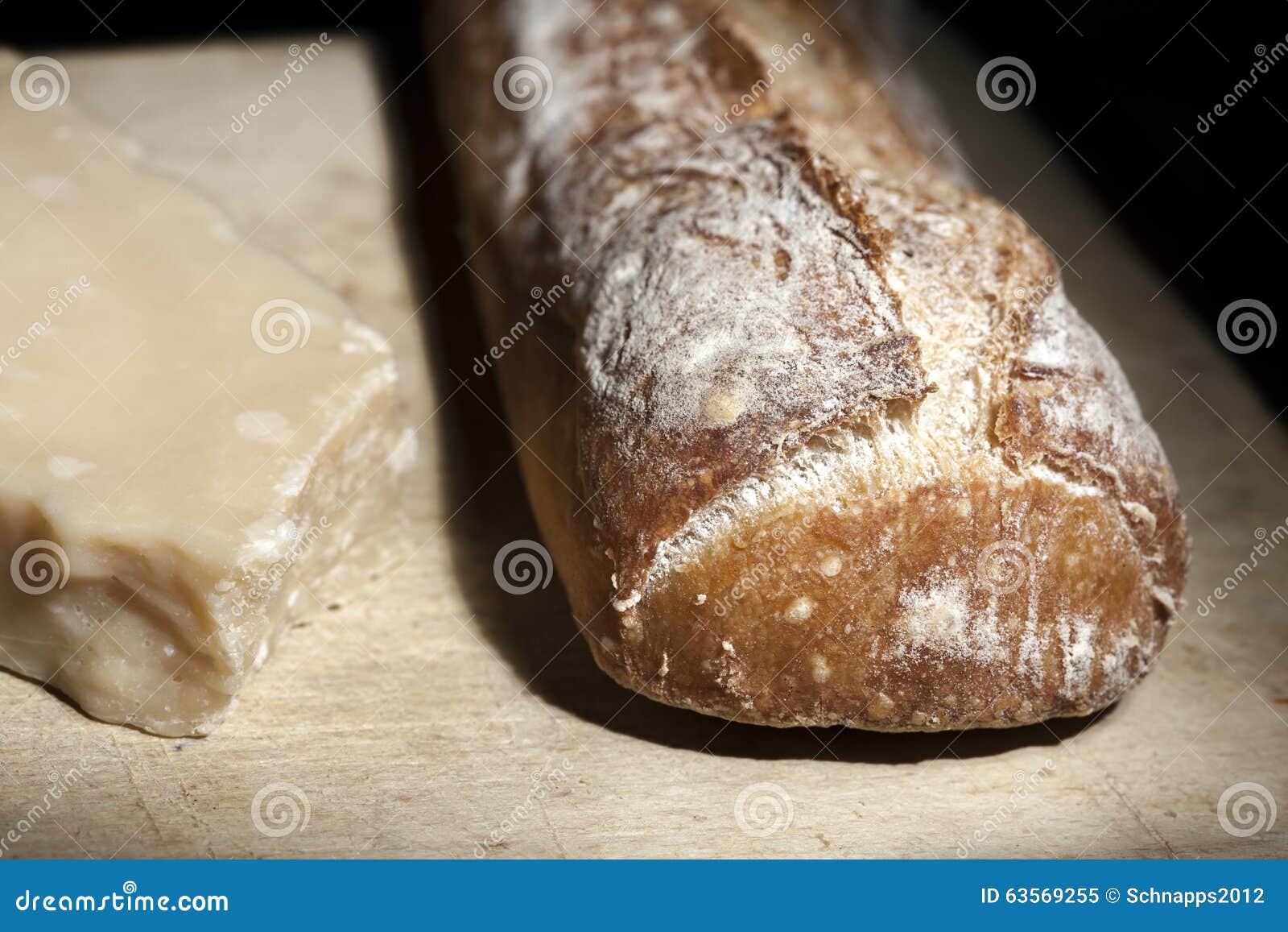 French bread and cheese stock image. Image of loaf, baked 63569255