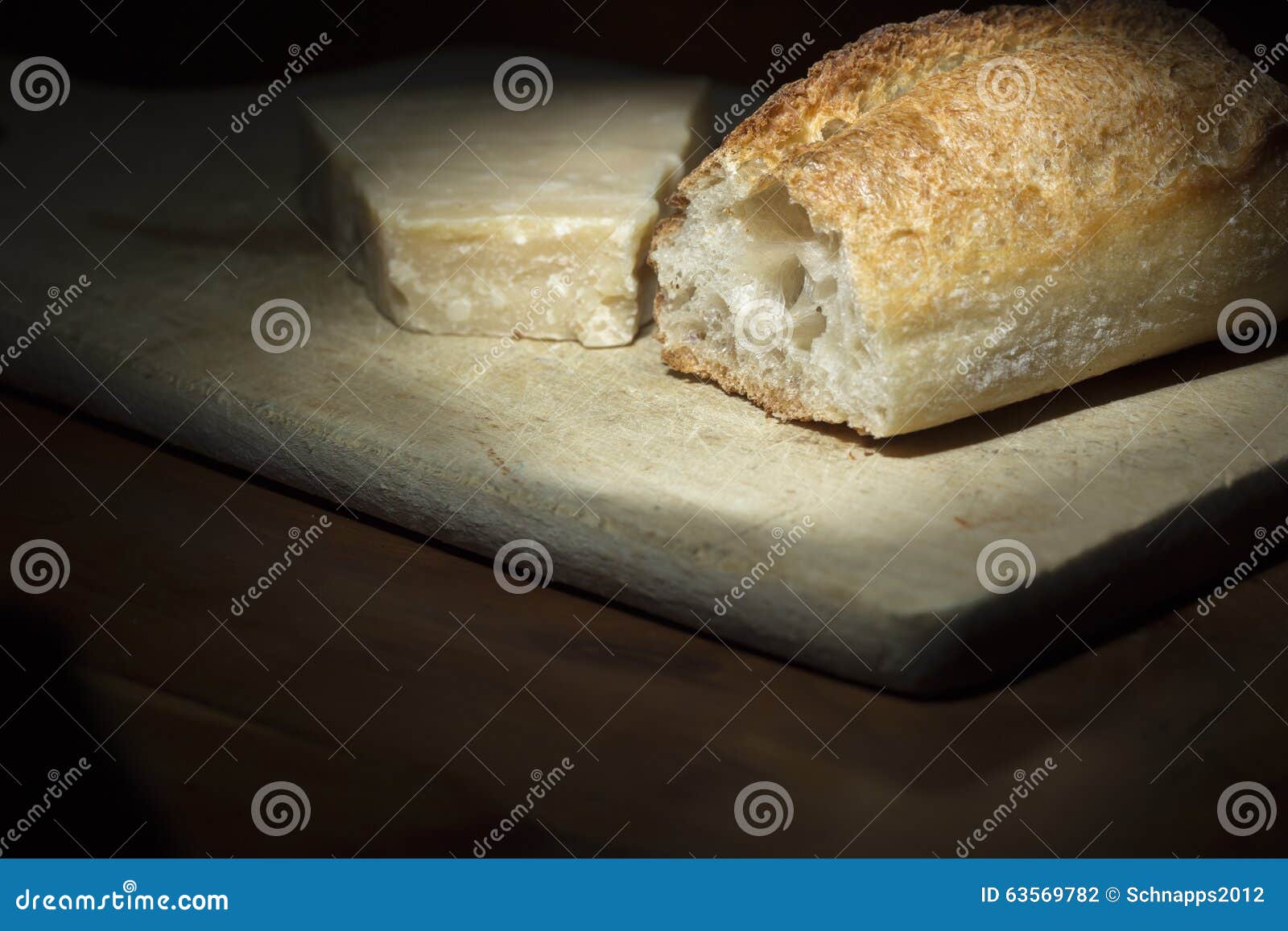 French bread and cheese stock photo. Image of closeup 63569782