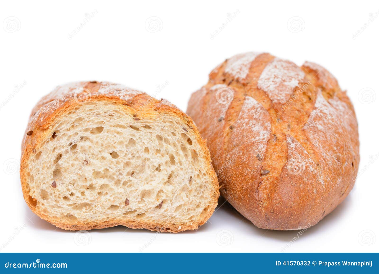 French bread isolated on white background