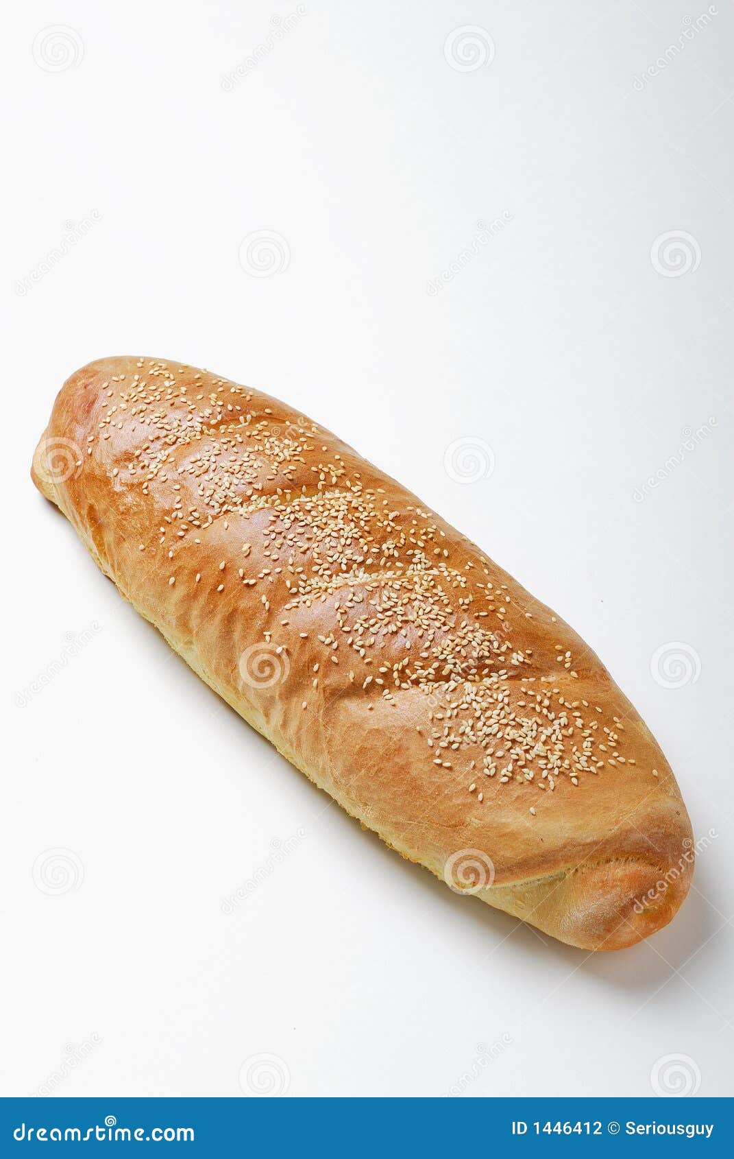 French Bread with Sesame Seeds Stock Photo Image of nourishment, loaf