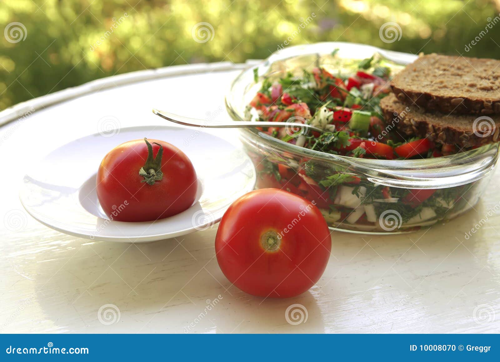 French bread and tomato stock photo. Image of gourmet 10008070