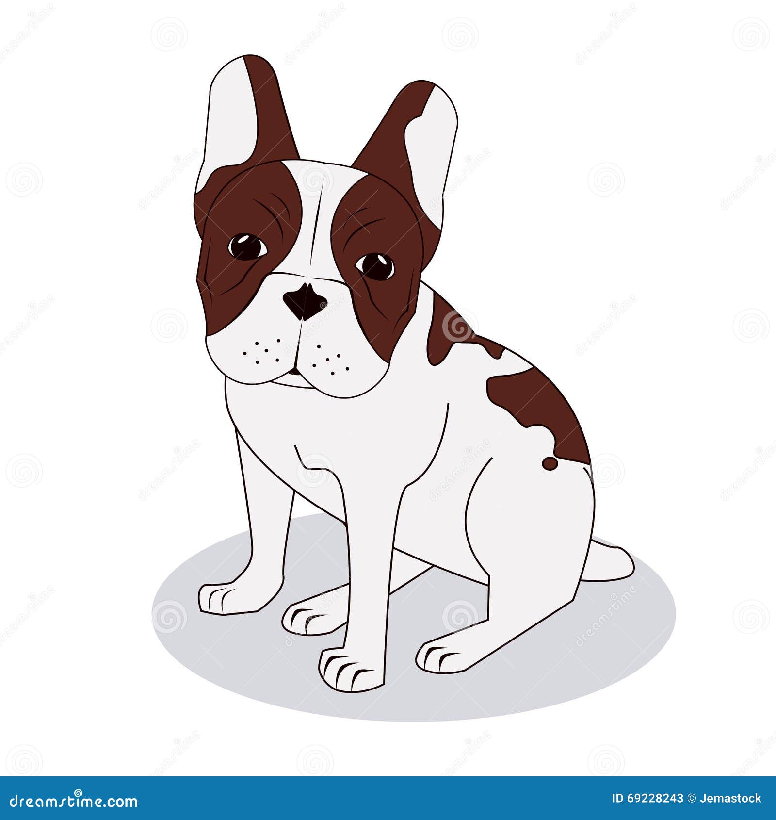 French Bulldog Design , Vector Illustration Stock Vector - Illustration ...