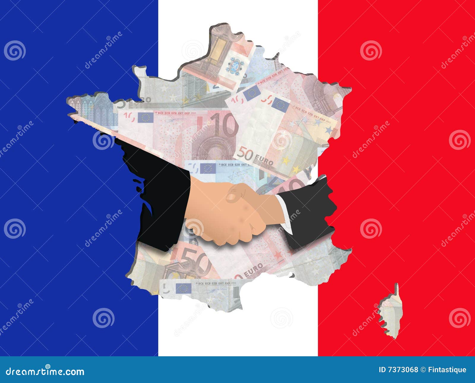 French business Handshake stock illustration. Illustration of european