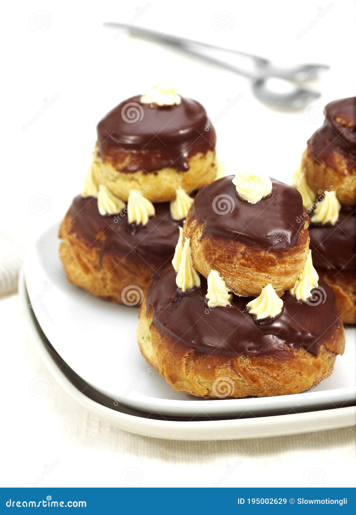 FRENCH CAKE CALLED CHOCOLATE RELIGIEUSE Stock Image - Image of puff ...