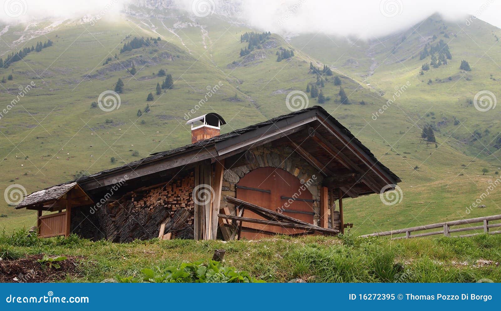 French chalet stock image. Image of clouds, hilly, coloured 16272395