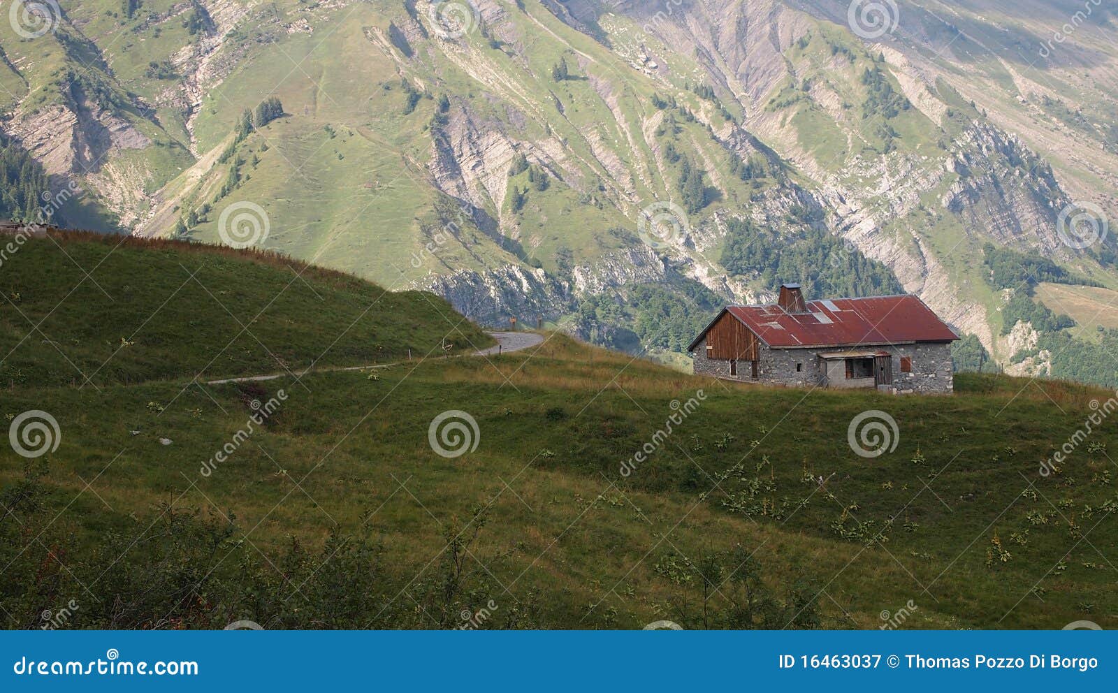 french chalet with surrounding moutains