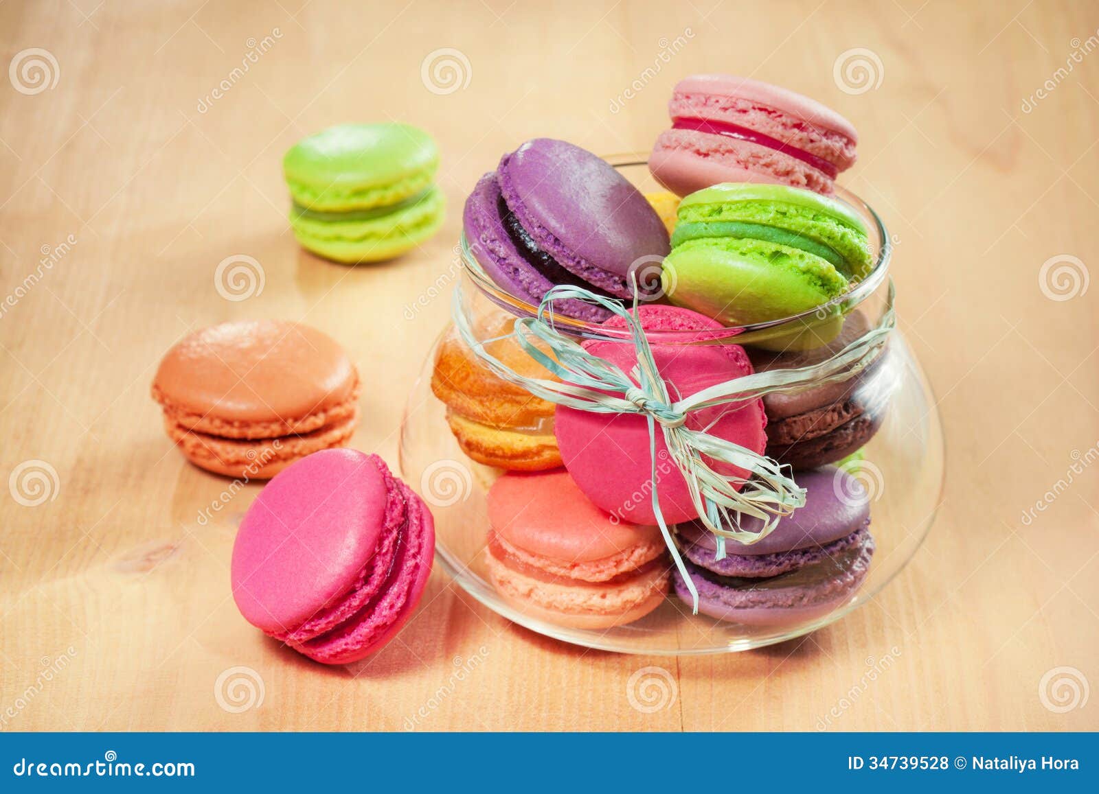 French Colorful Macarons in a Glass Stock Photo - Image of french ...