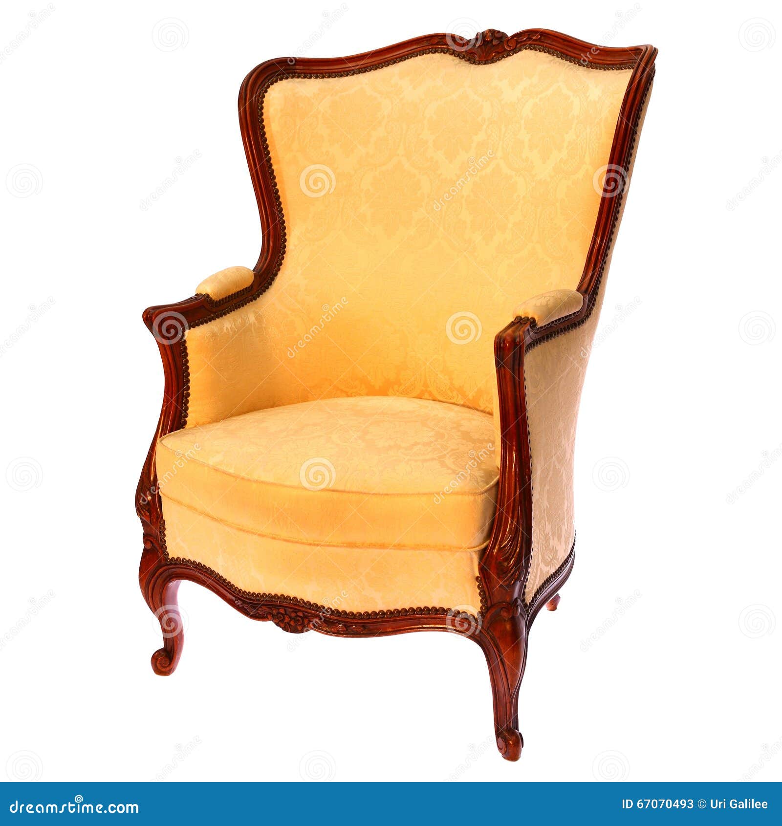French Cream Yellow Armchair Stock Image Image Of Chair