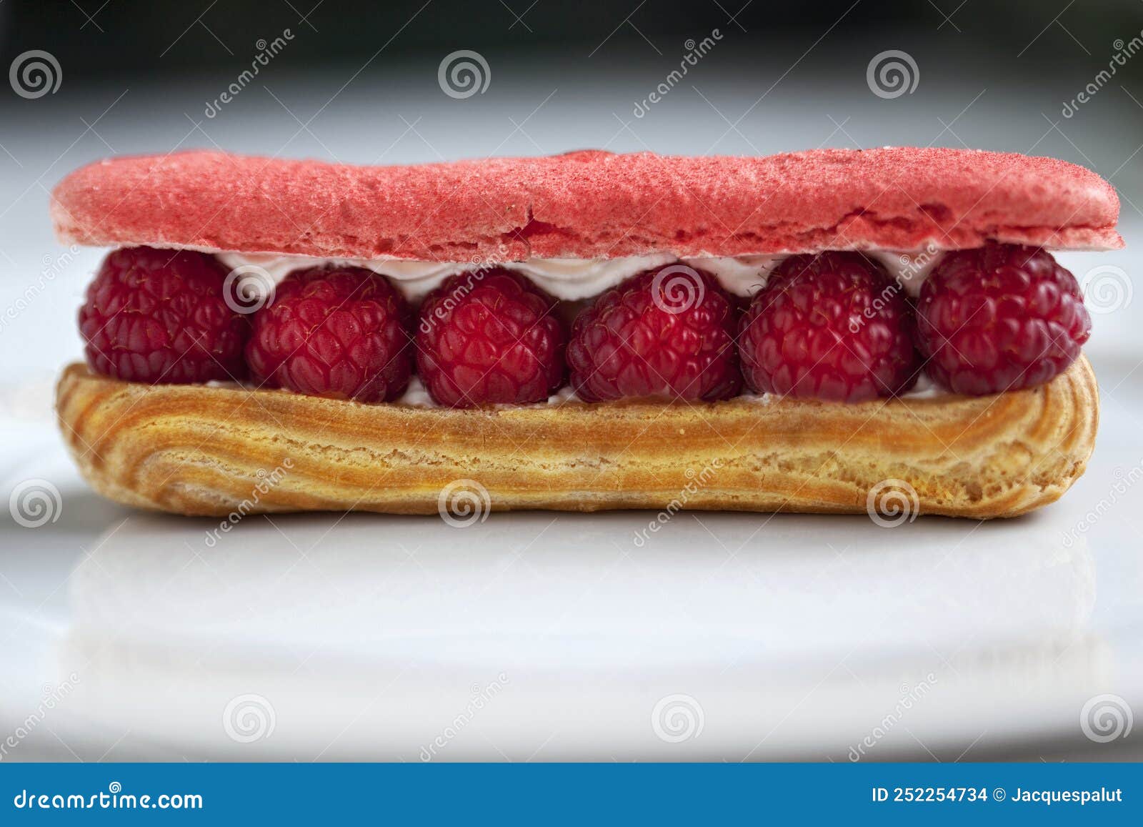 French Eclair Pastry Like a Macaroon Stock Photo Image of crunchy