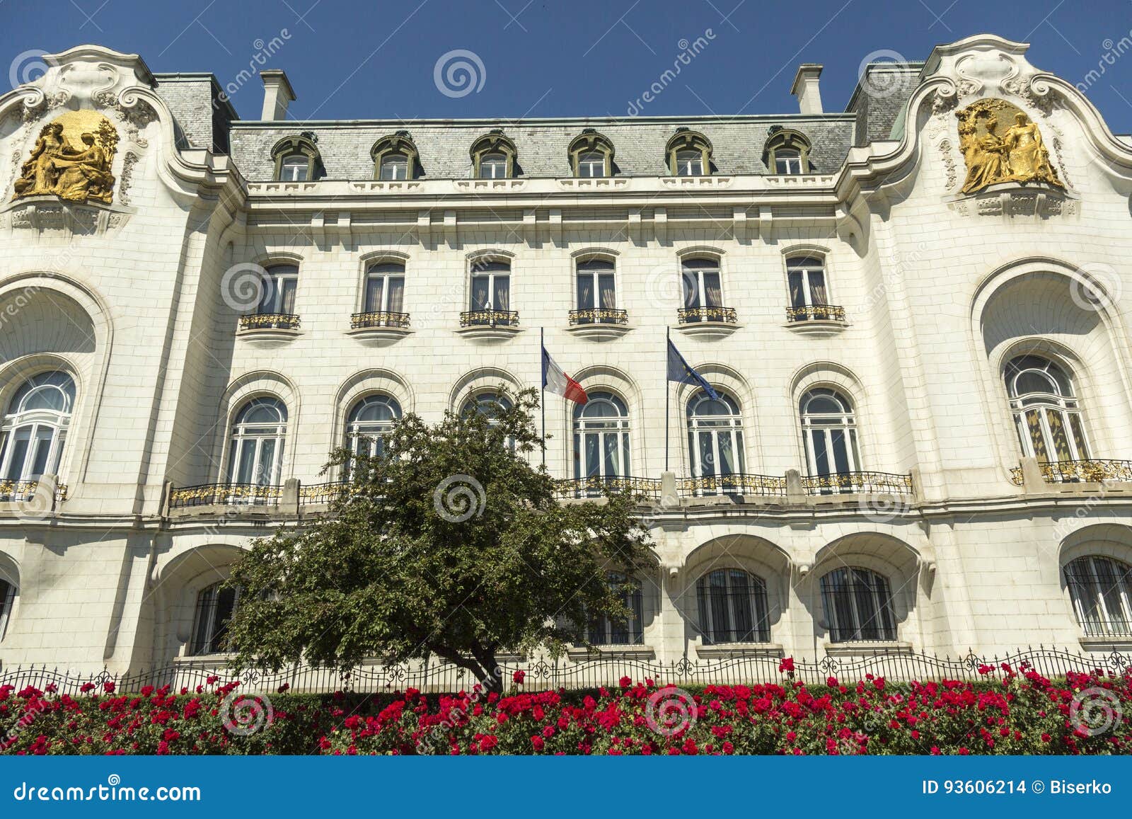 French embassy in Vienna editorial stock image. Image of gold 93606214