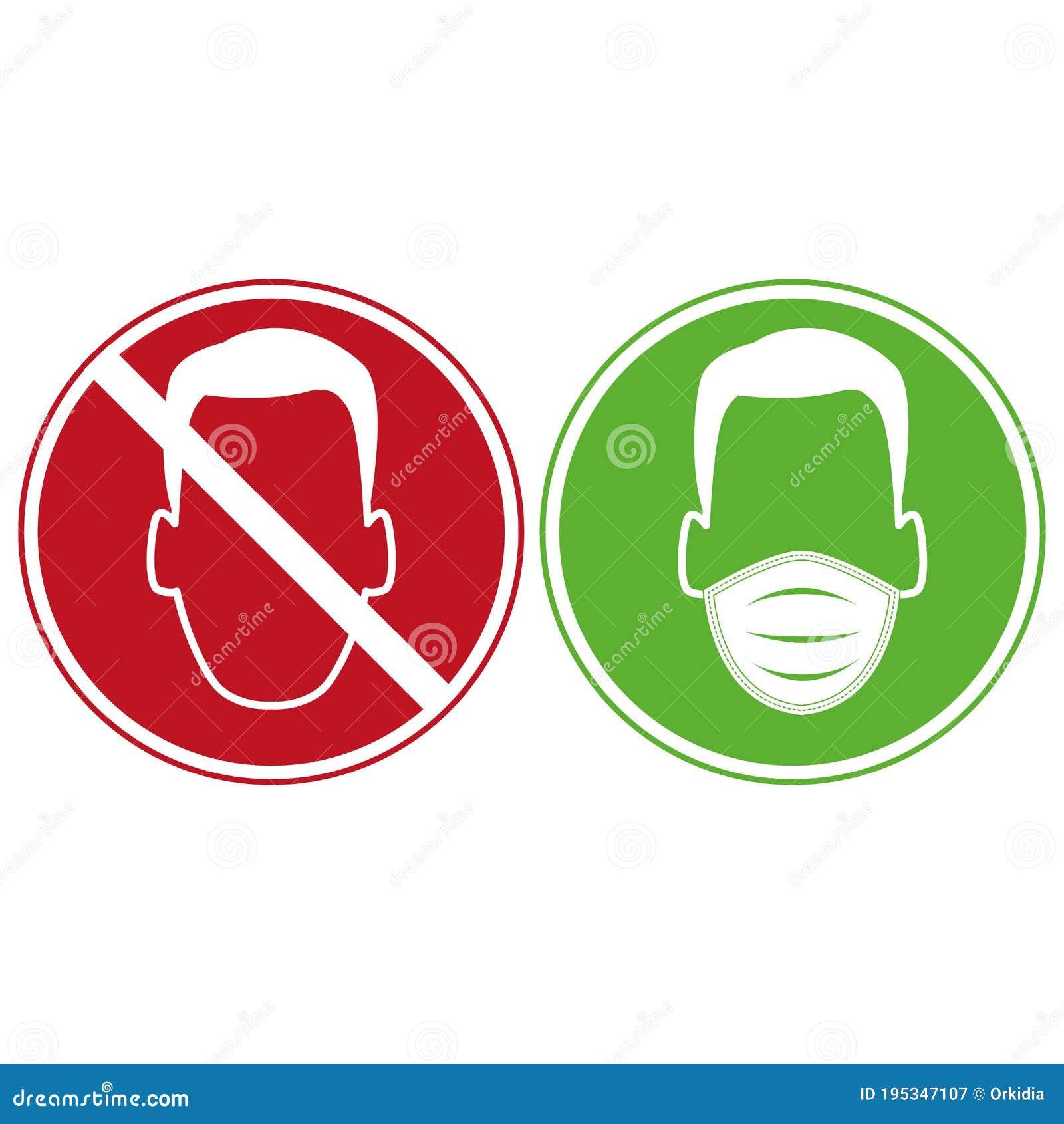 French Face Mask Required Illustration Stock Vector Illustration of