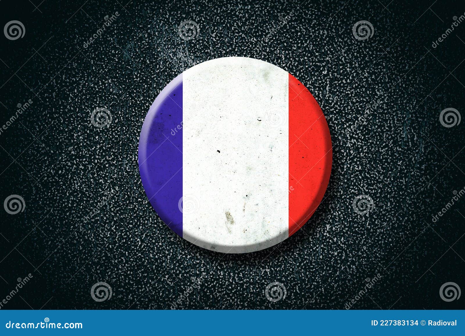 French Badge Meaning National Flag And Badges Stock Photo, Picture and  Royalty Free Image. Image 30780970.