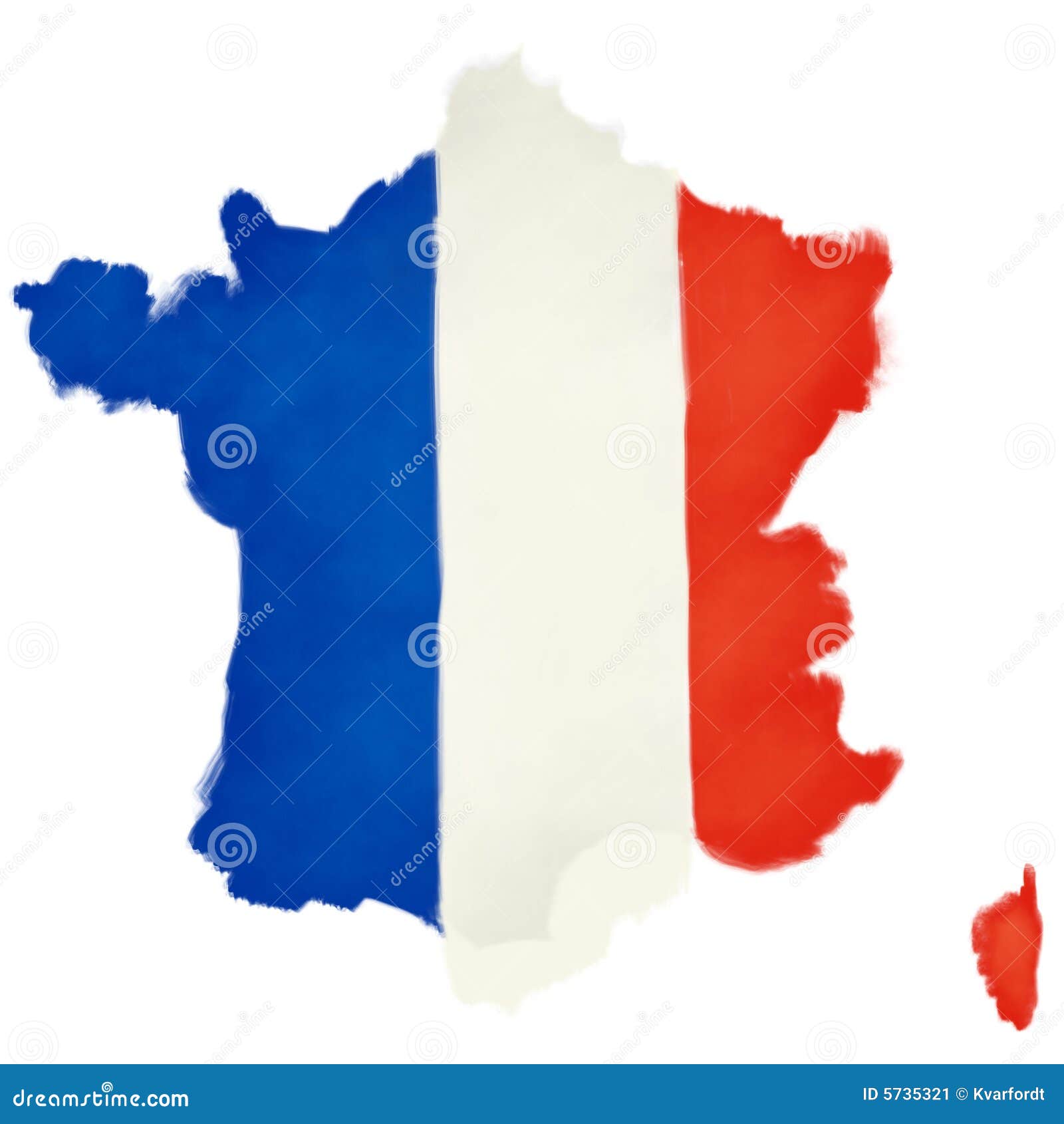 French Flag Shaped As France Stock Image Image 5735321