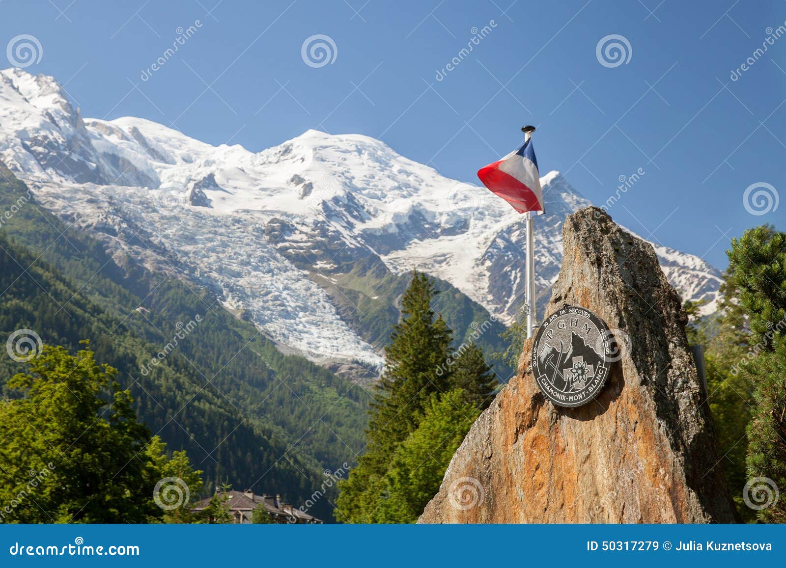 The French Flag And Symbol Of Peloton De Gendarmerie De Haute Montagne Chamonix Editorial Stock Image Image Of Mountain Alps 50317279