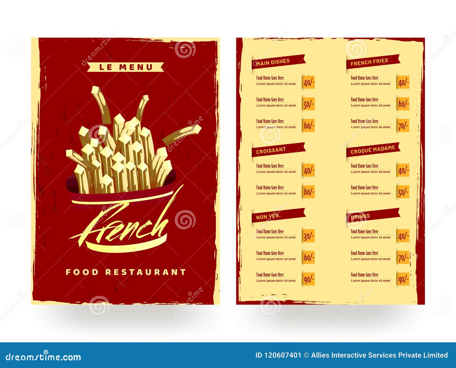 French Food Restaurant Menu Card Stock Illustration Illustration Of french-food-restaurant-menu-card-stock-illustration-illustration-of