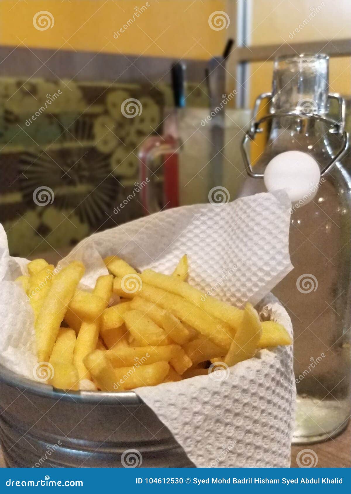 French fries stock photo. Image of french, bottle, plain 104612530
