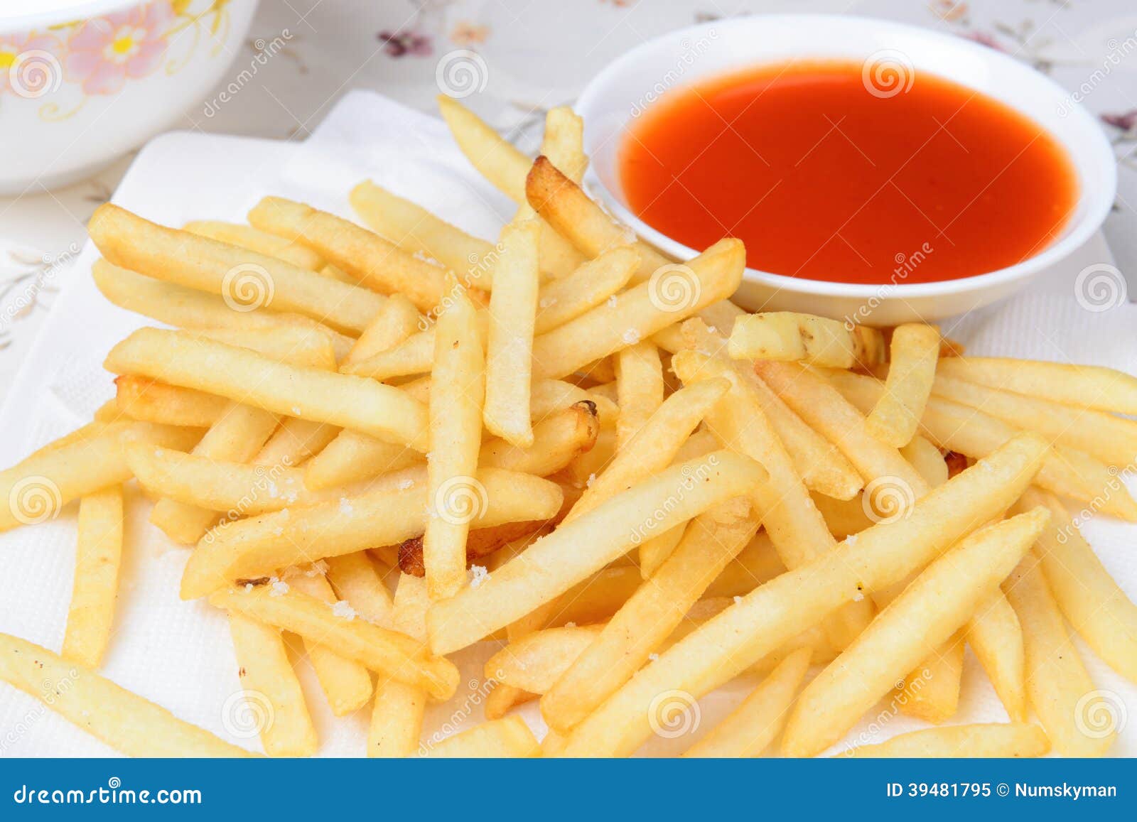 French Fries and Ketchup stock image. Image of chip, calories 39481795
