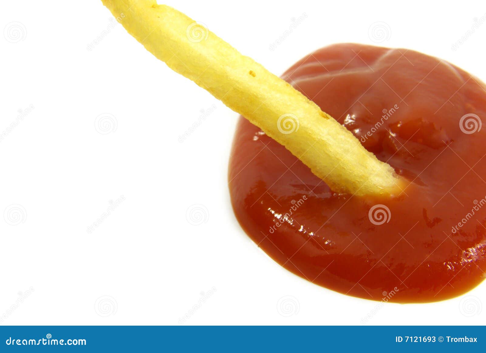 French fries in ketchup stock image. Image of french, frites 7121693