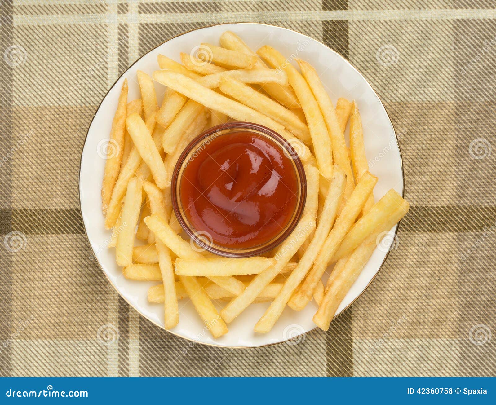 French Fries and Ketchup stock photo. Image of fried 42360758