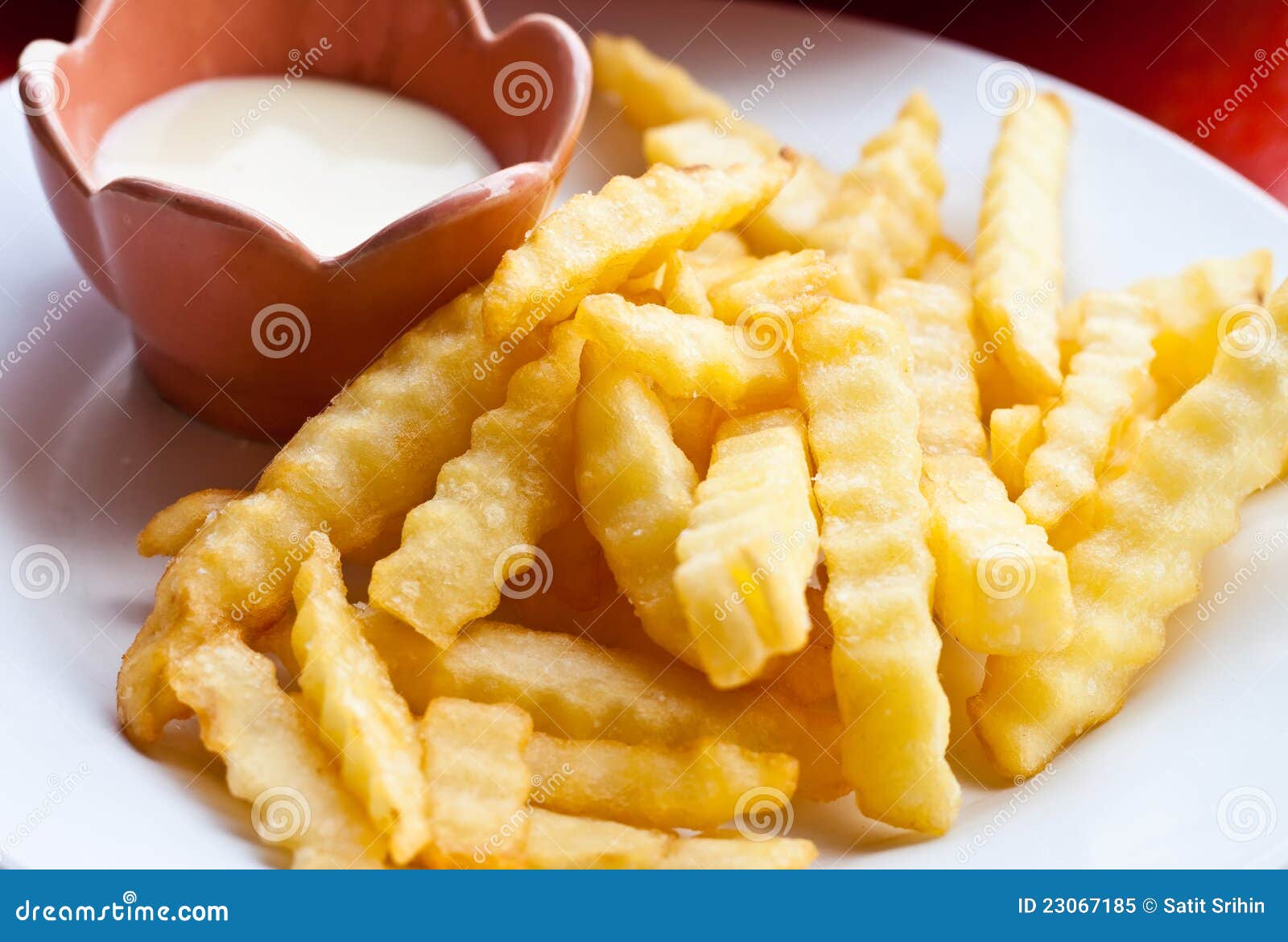 French Fries with Mayonnaise Stock Image - Image of restaurant ...