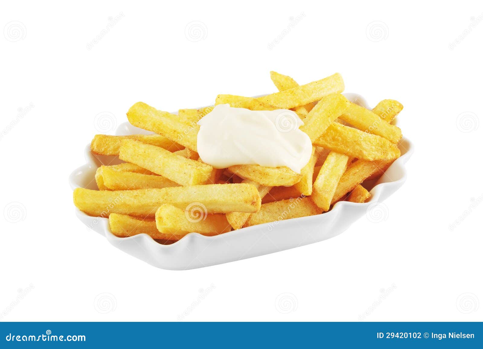 French Fries with Mayonnaise Isolated Stock Photo Image of fresh