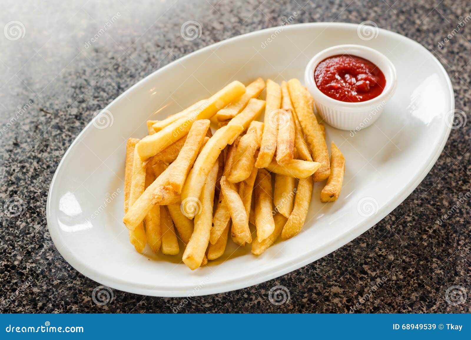 French Fries with a Side of Ketchup Stock Image Image of ketchup
