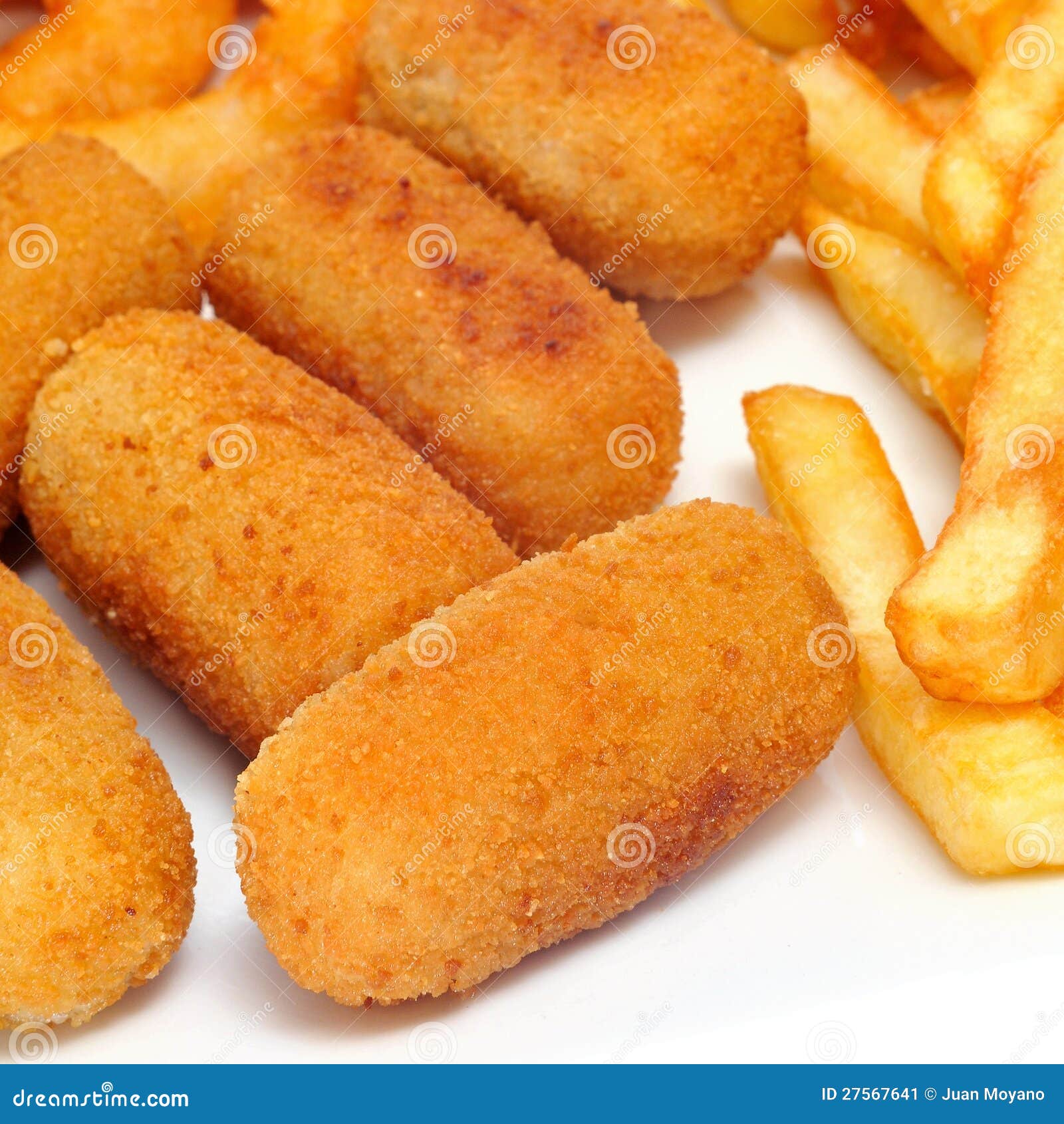French Fries and Spanish Croquettes Stock Image Image of combo