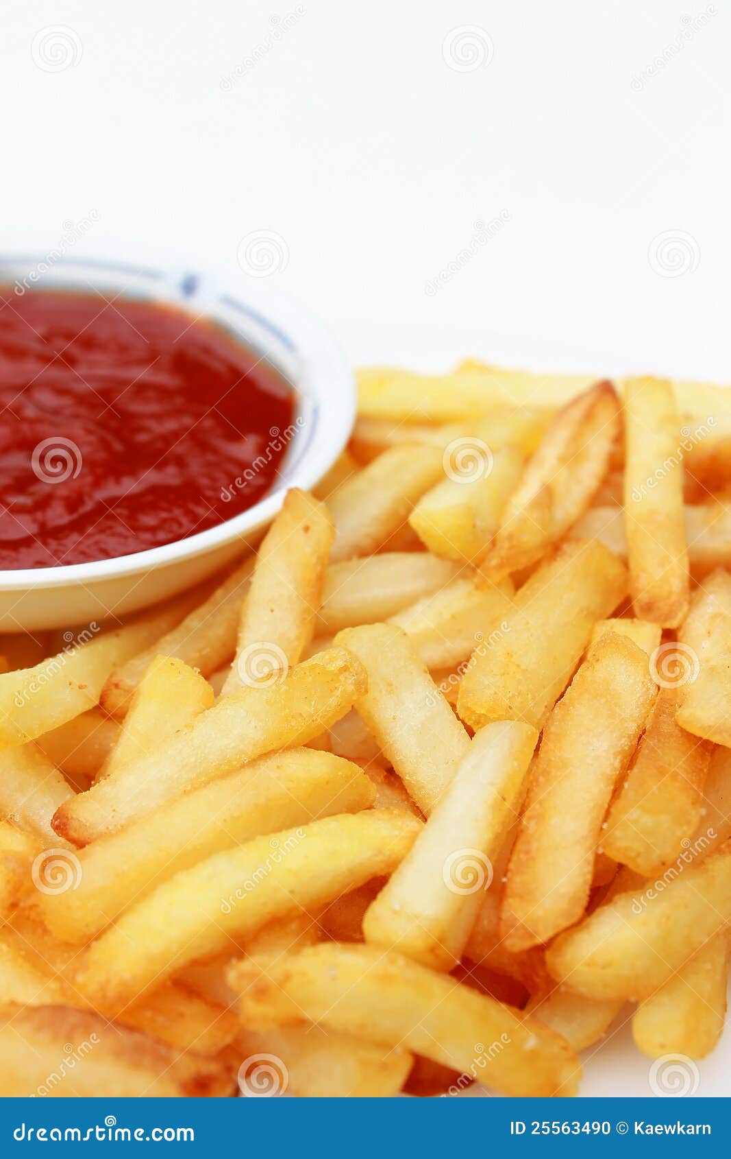 French Fries with Tomato Sauce Stock Photo Image of fine, piece 25563490