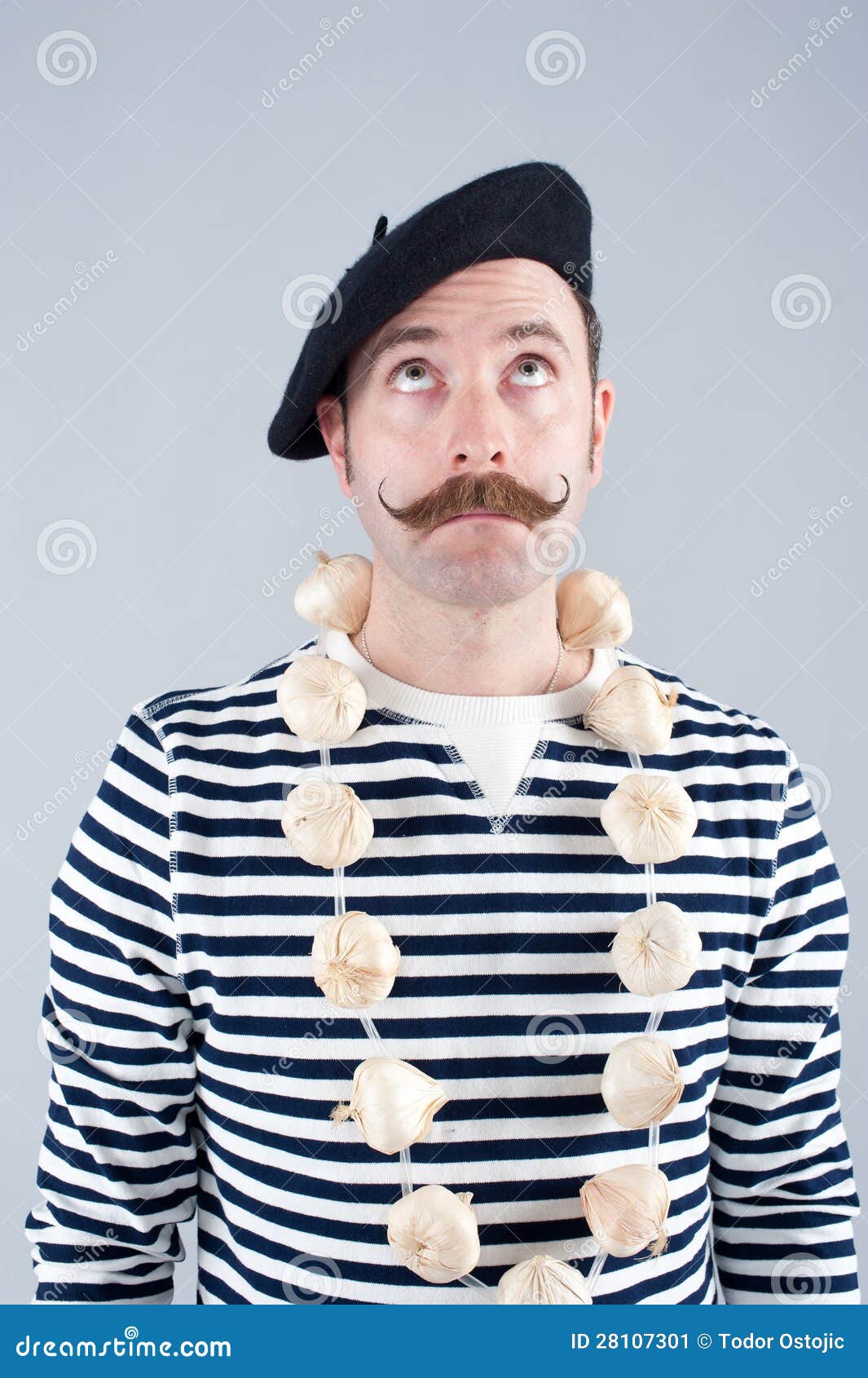 French Garlic Seller Stock Image Image 28107301