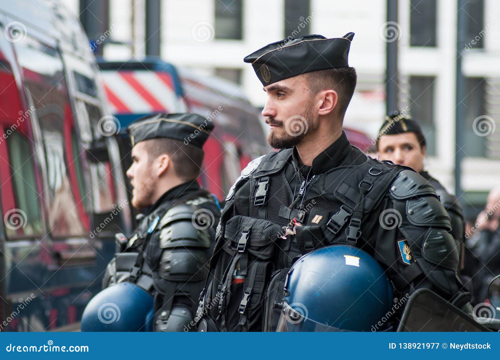 French Gendarmes during the Protesting Against Taxes and Rising Fuel ...