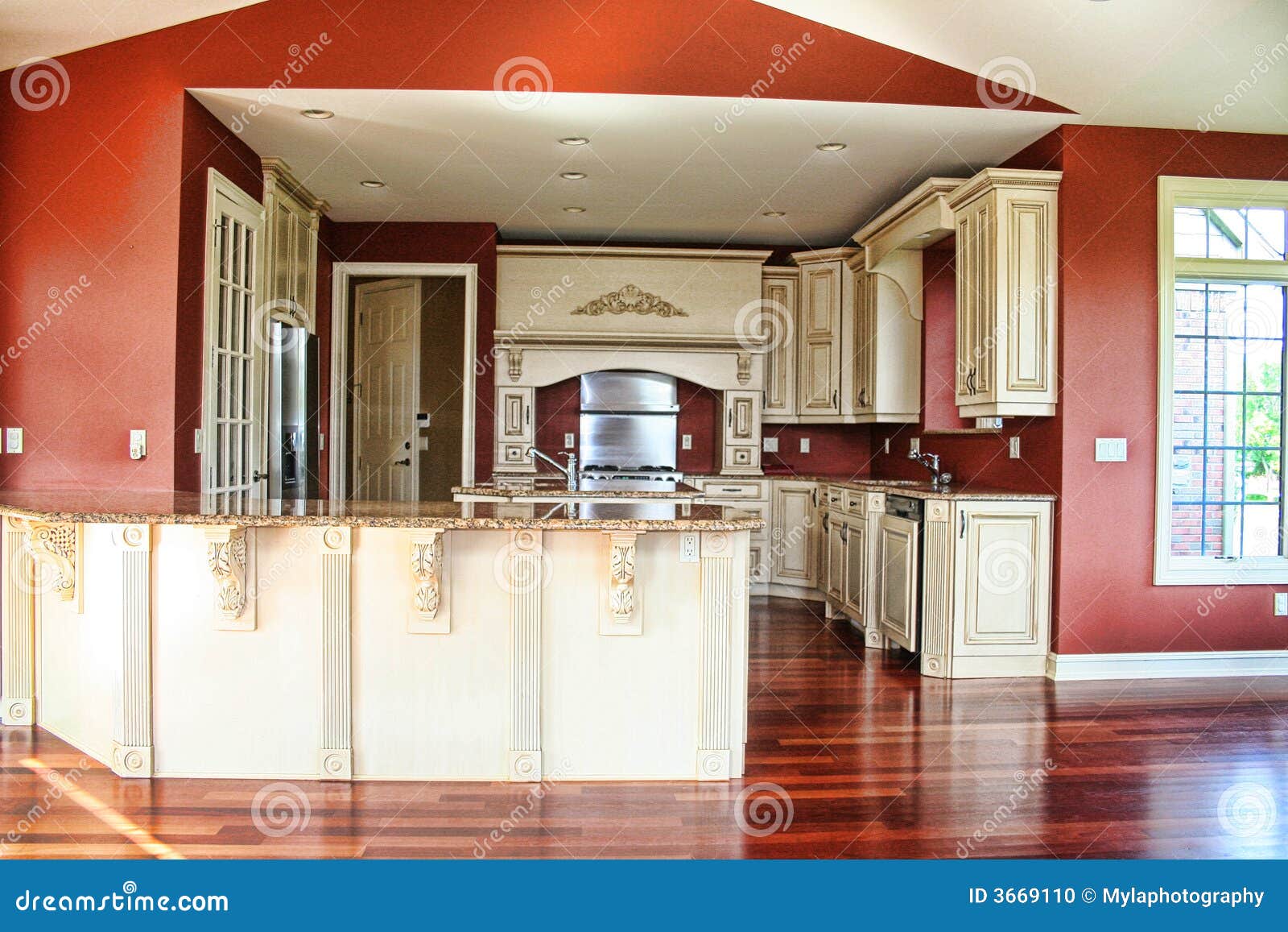 French Gourmet Kitchen Stock Photo Image Of Hardwood 3669110