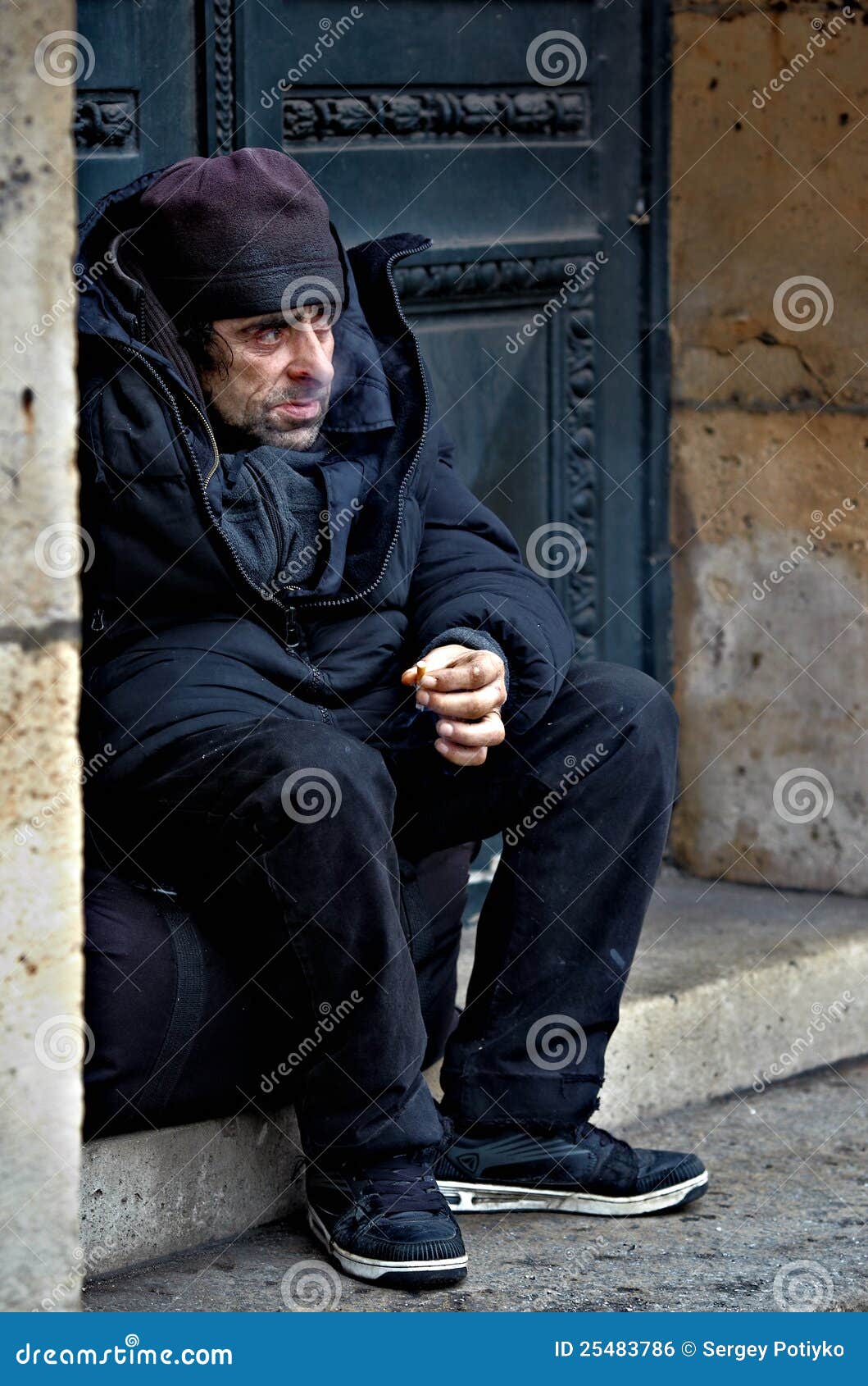 French homeless editorial photo. Image of despair, alps 25483786