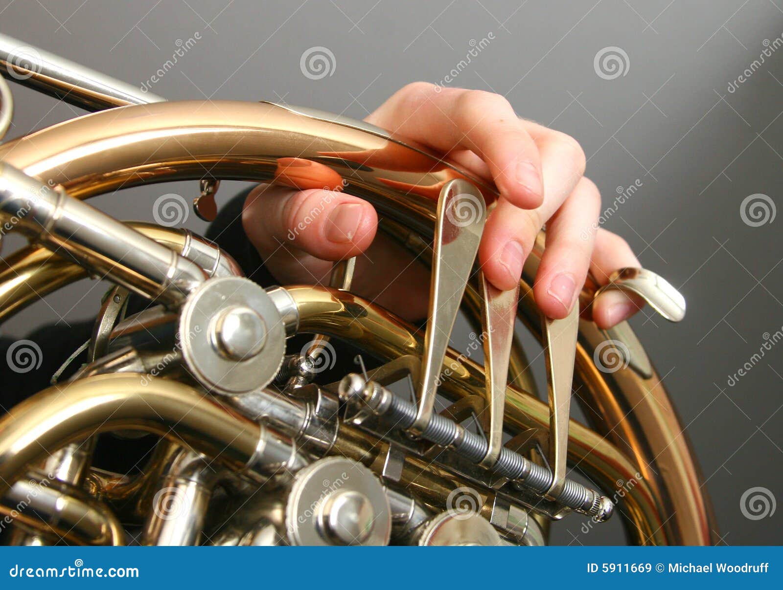French horn stock image. Image of credit, horn, practice 5911669