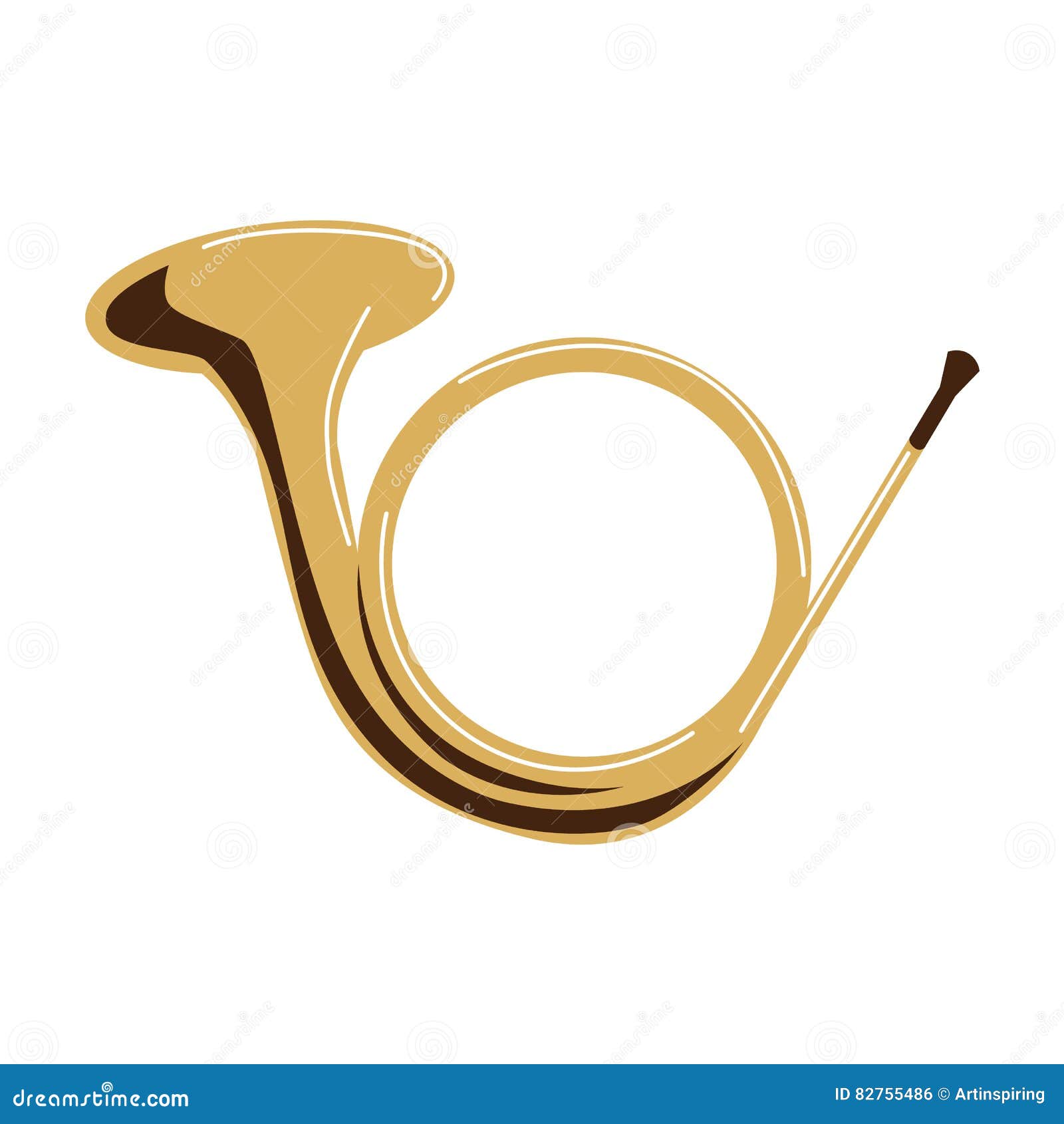 Tenor Horn Player Silhouette. Music Man Play Wind Instrument. Music