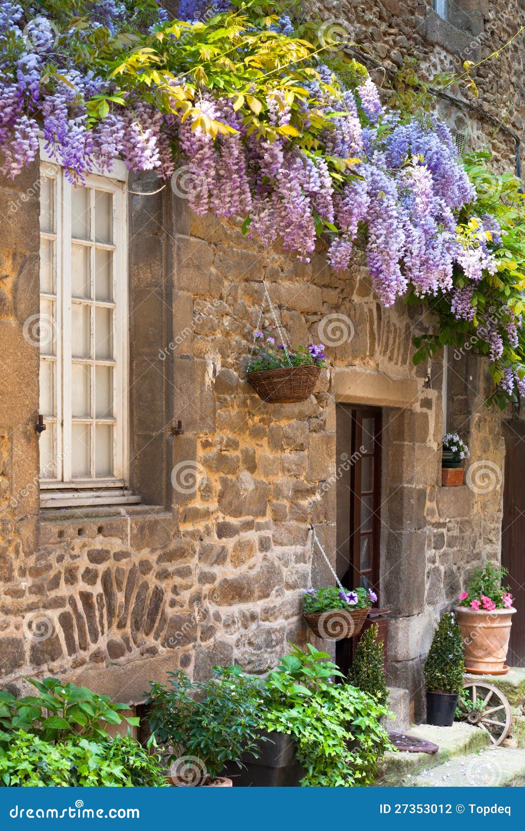 French house front porch stock photo. Image of estate 27353012