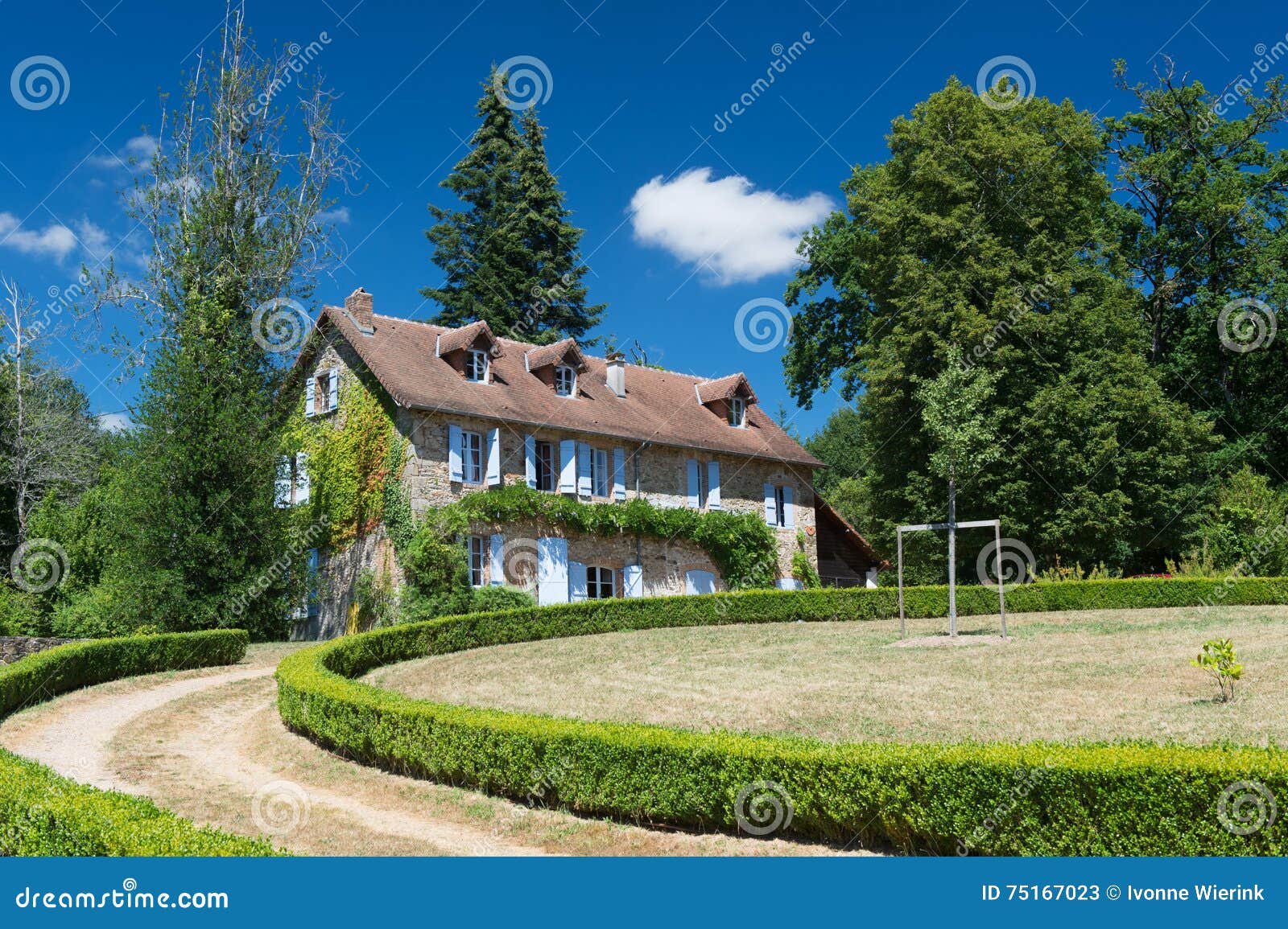 French house with garden stock image. Image of typical 75167023